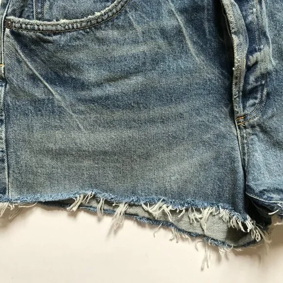 NWT AGOLDE Parker Vintage Cut Off Jean Denim Shorts Womens 31 Blue Organic NEW